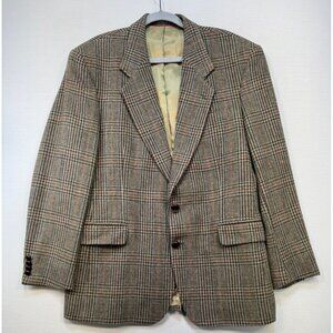 Vintage Glencarlyn Classic Mens Wool Blend Blazer Jacket R40 Plaid Lambswool & W